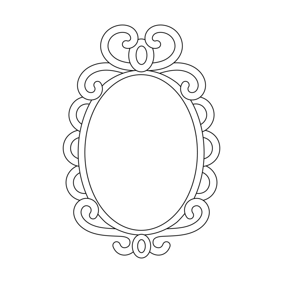 Трафарет "рамка овальная"