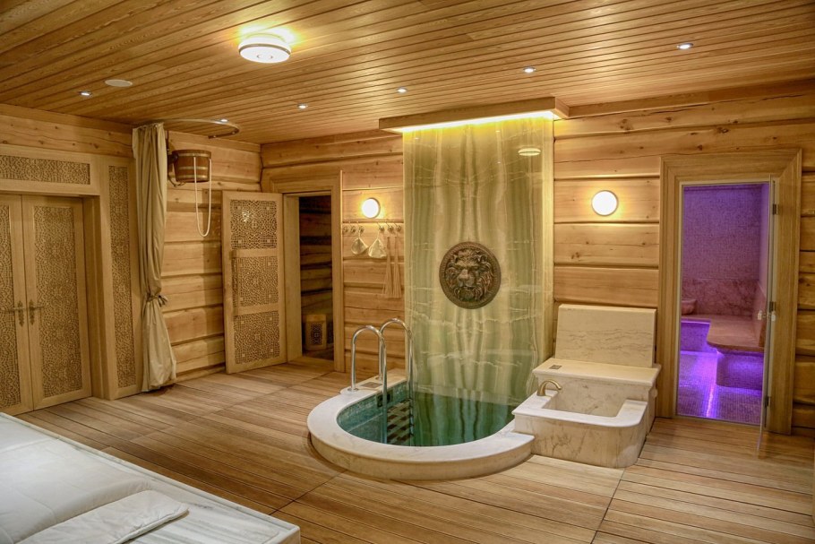 Баня из кедра интерьер