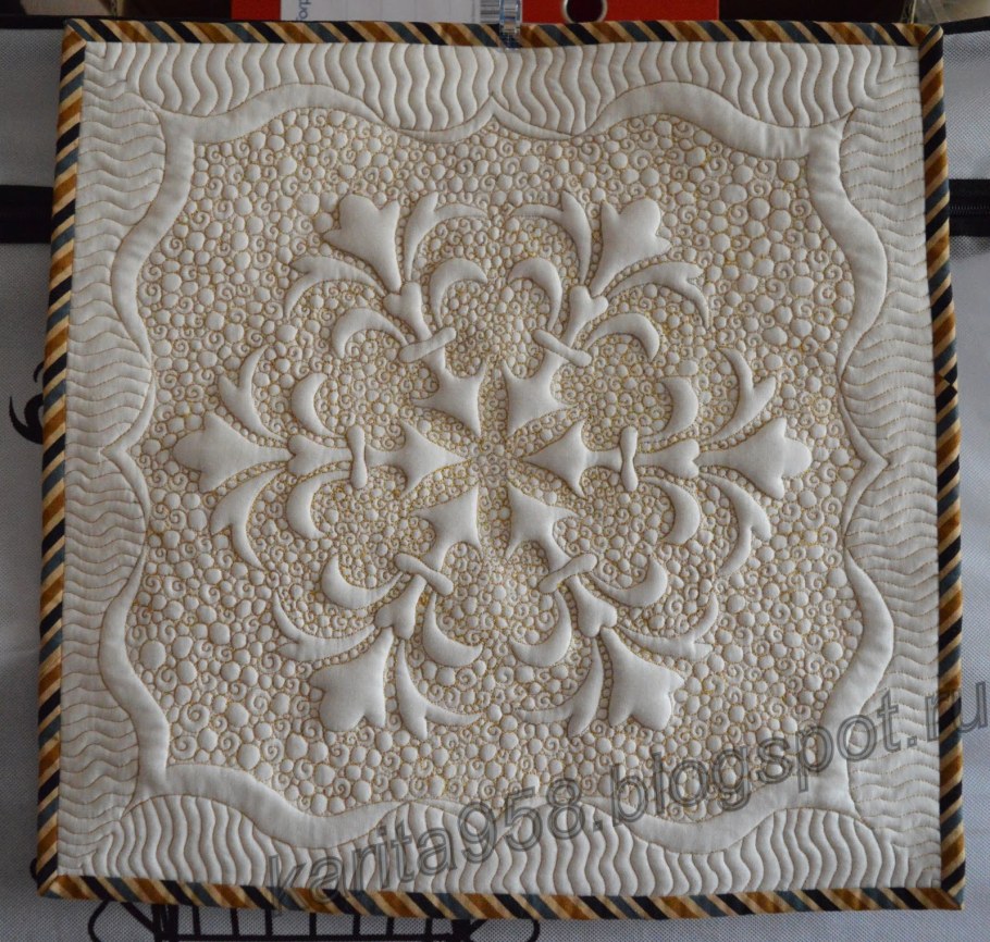 Вышивка трапунто на коже