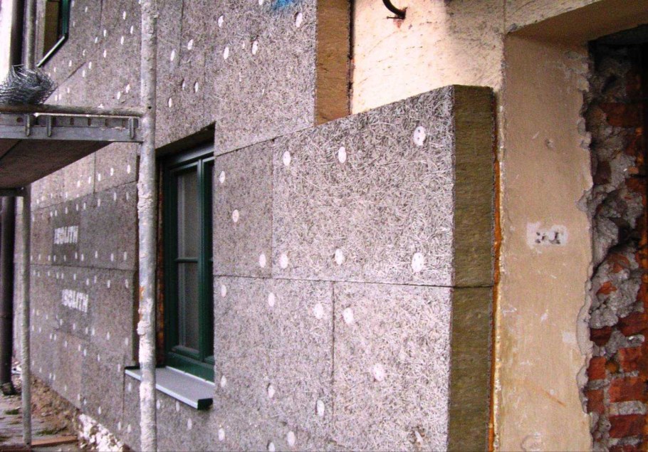 Фасад из фибролитовых плит