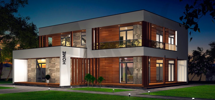 Современные дома с панорамным остеклением