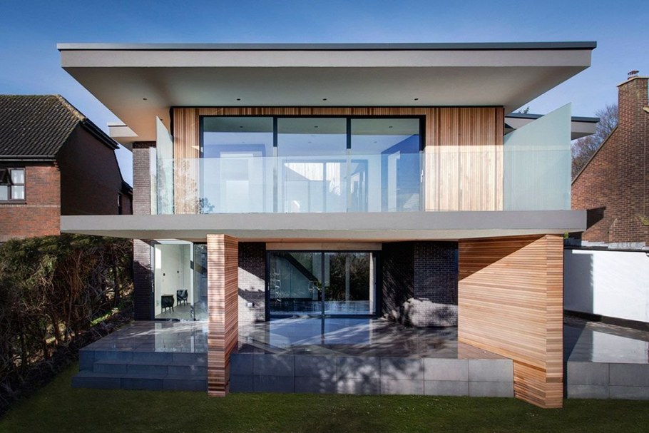 Фасады домов с плоской крышей