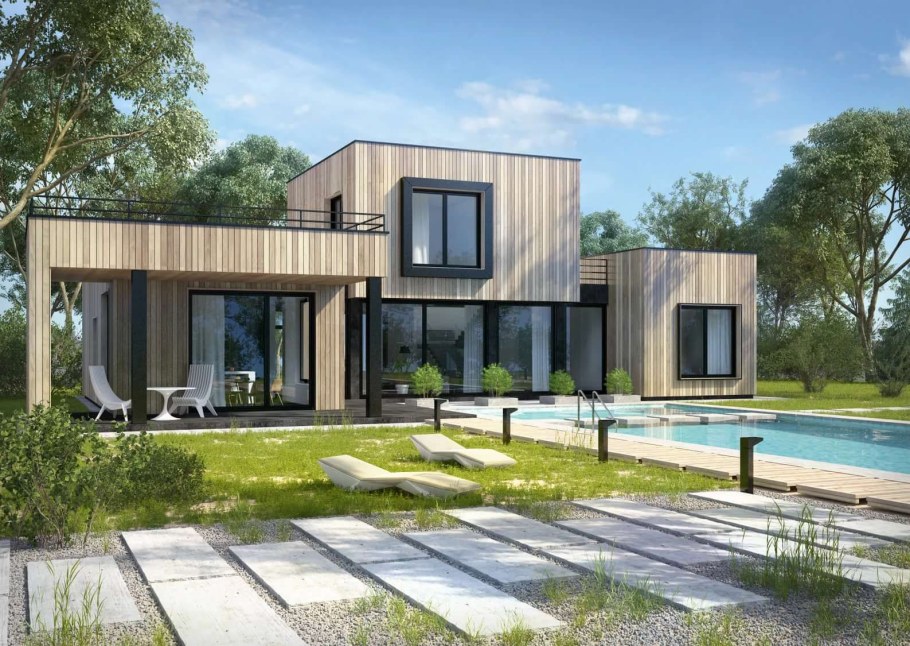 Проект флетхауса с плоской кровлей