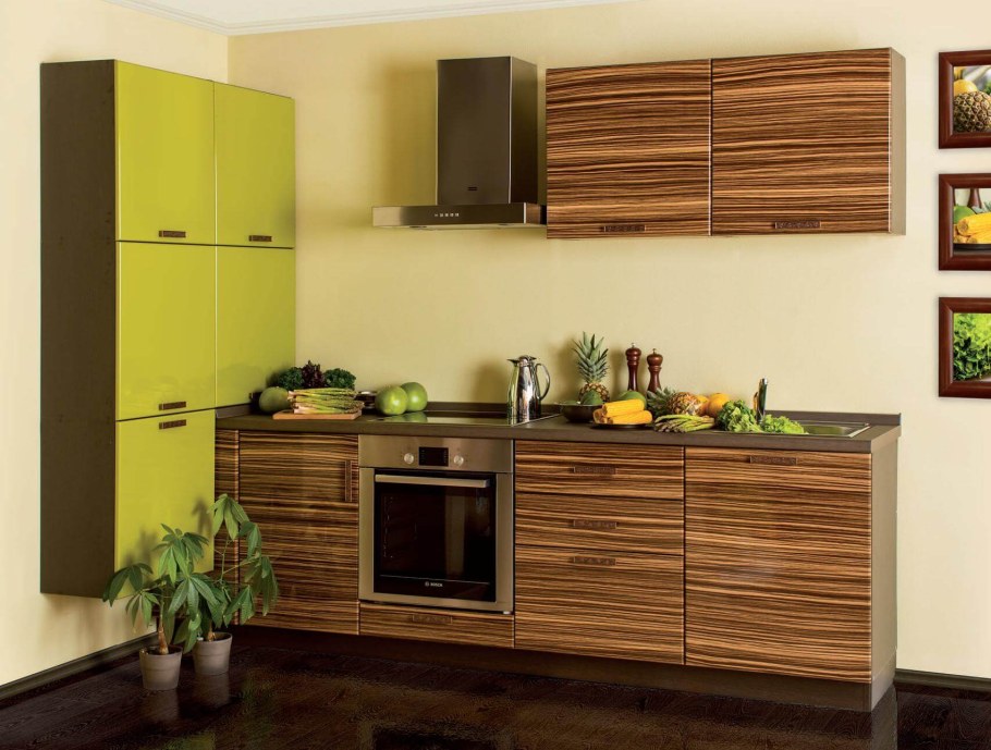 Кухня олива и зебрано