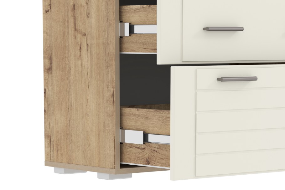 Комод Livorno НМ 040.46 Х, 802х380х940, 10 25 софт панакота, дуб Бунратти