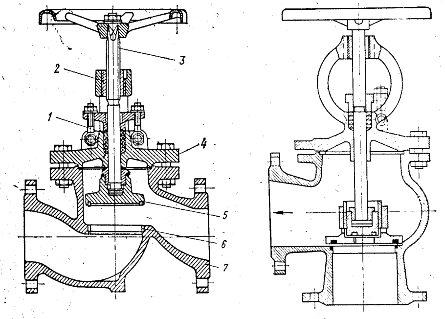 Вентиль запорный водопроводный схема