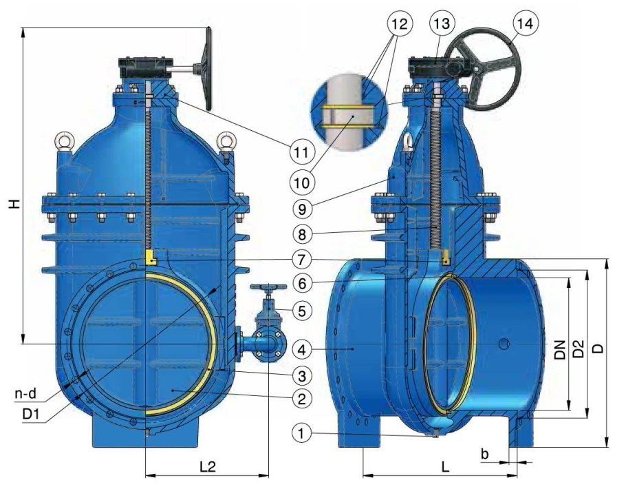 Задвижка 16wsrsugms с редуктором Warman