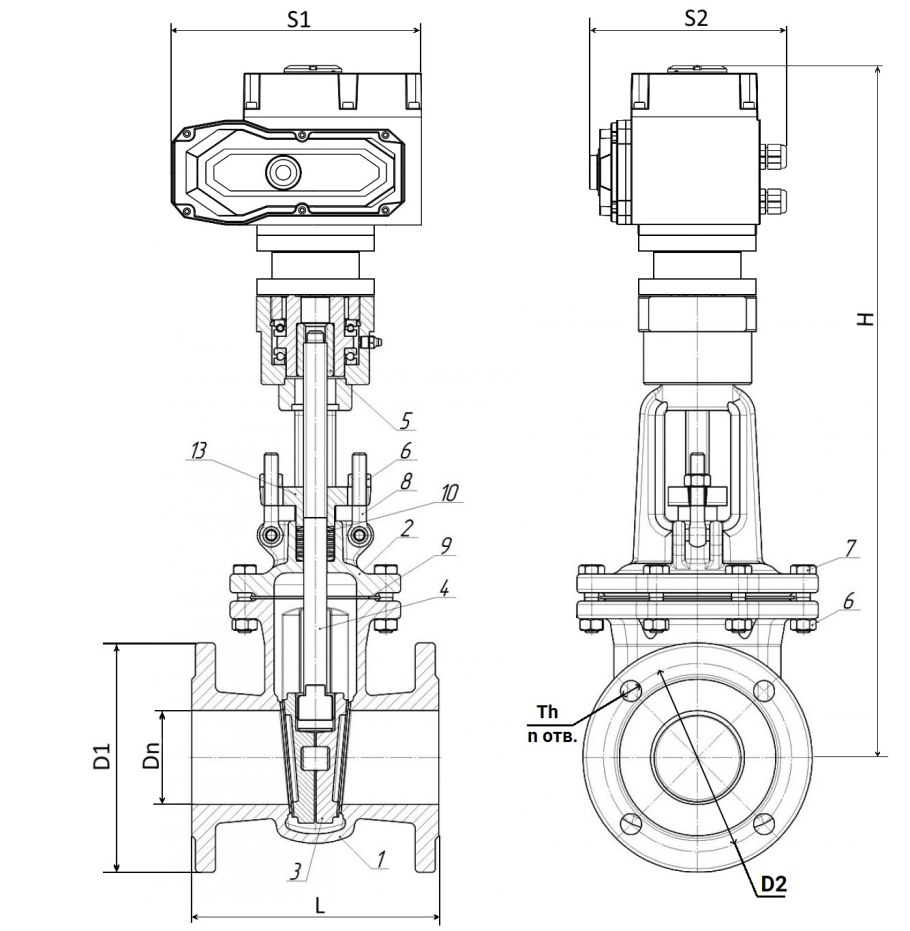 Задвижки 30 с 941нж dy 100
