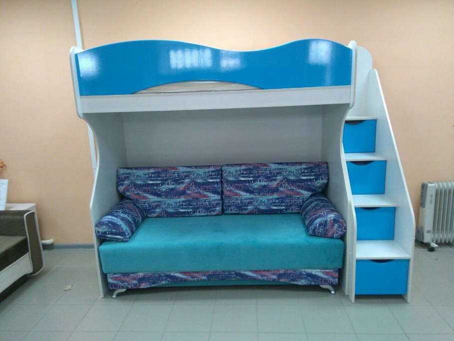 Кровать чердак с диваном Лидер-7 + Лидер-9