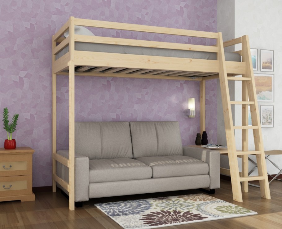 Кровать чердак с диваном Divanno-1