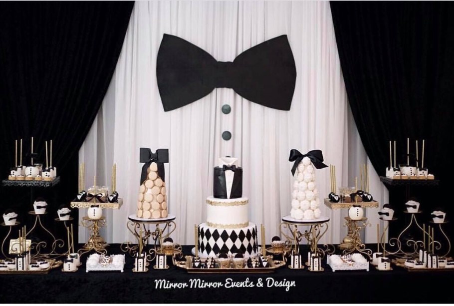 Вечеринка в черно-белом стиле