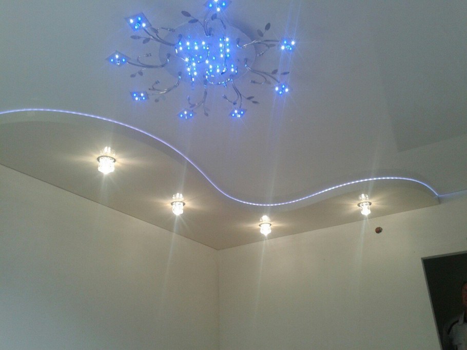 Двухъярусные натяжные потолки