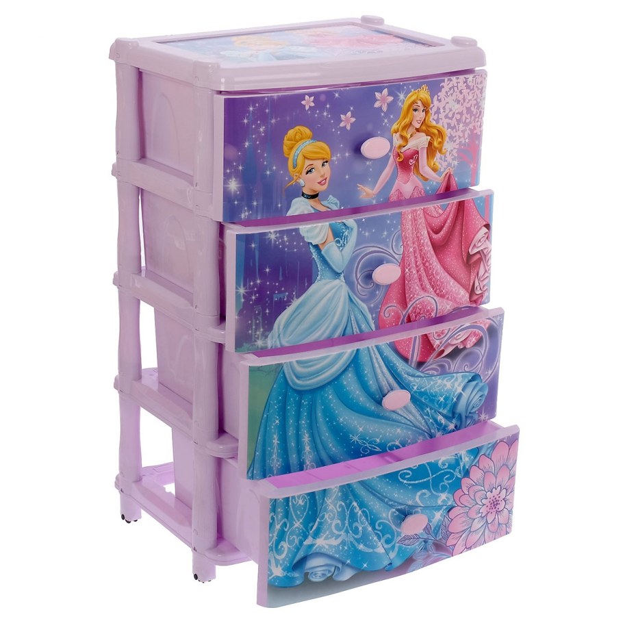 Комод 4-х секционный "Дисней" 2 (для девоч.) М1635