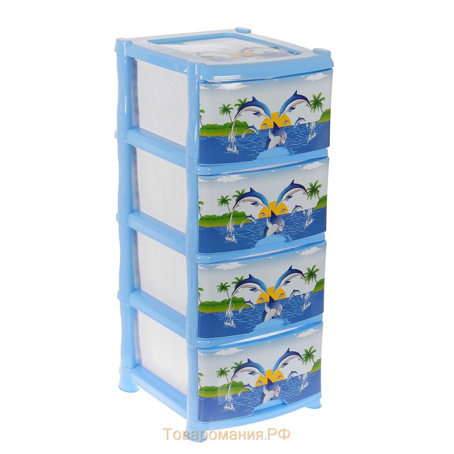 Комод Дельфин 4 выдвижных ящика цвета