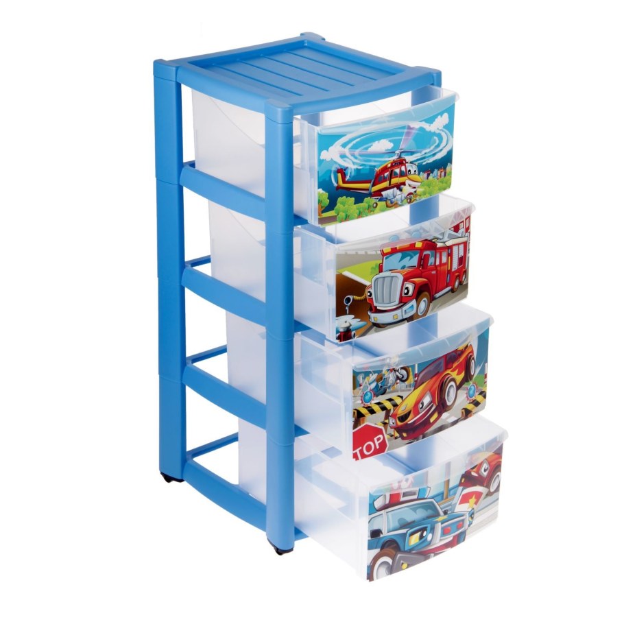 Пластишка комод 4 ящика на колесах