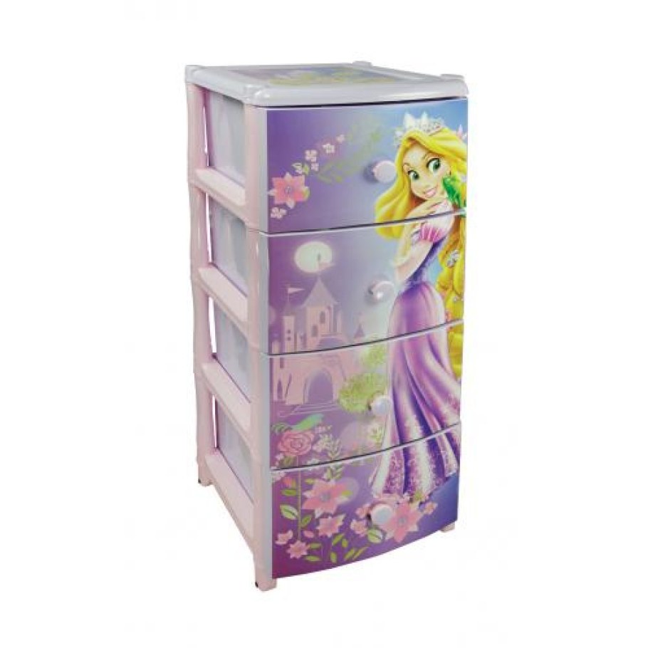 Комод 4-х секционный "Дисней" 2 (для девоч.) М1635