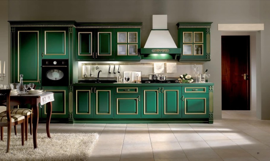 Кухня Изабелла зеленый