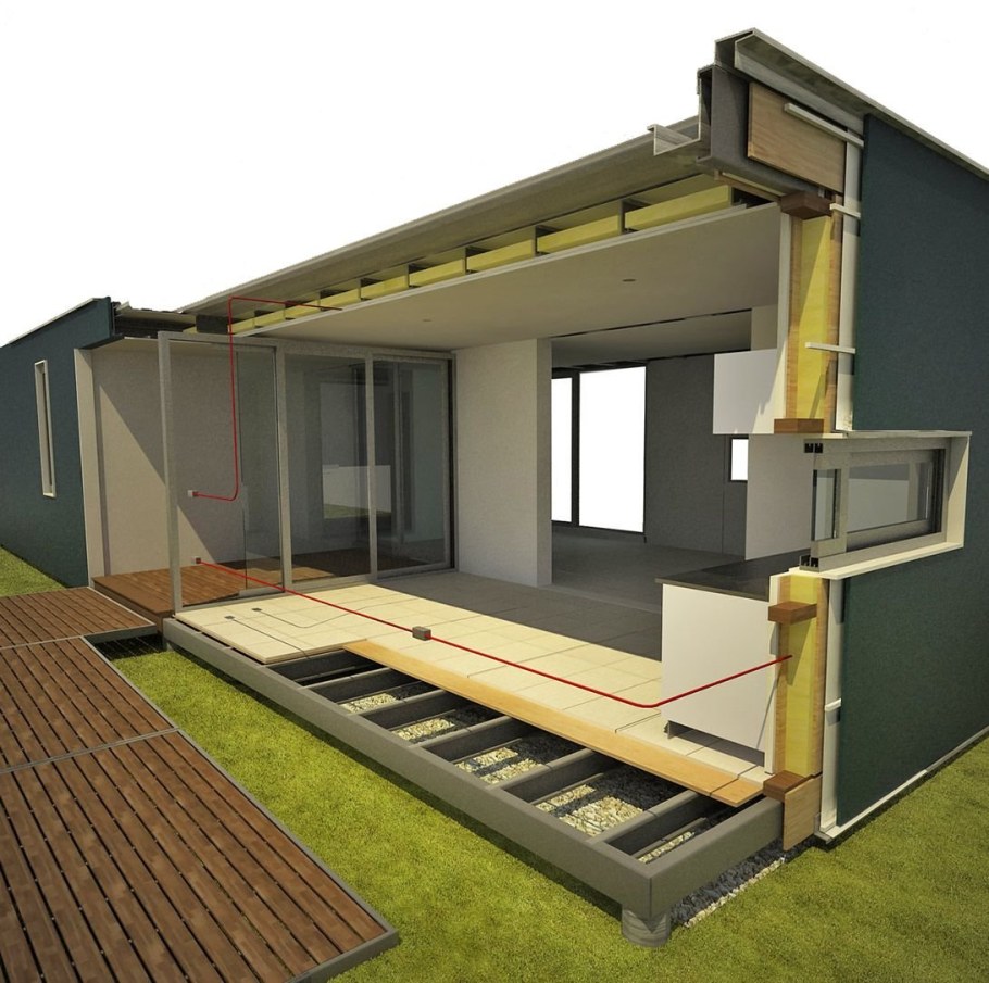 Дом из морского контейнера 20 футов с планировкой