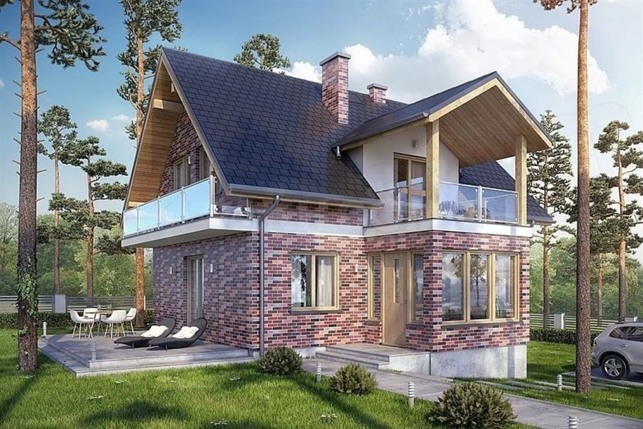 Веранда с балконом к дому