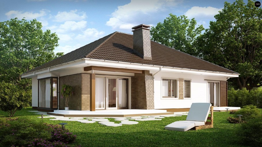 Z500 проекты одноэтажных домов из кирпича