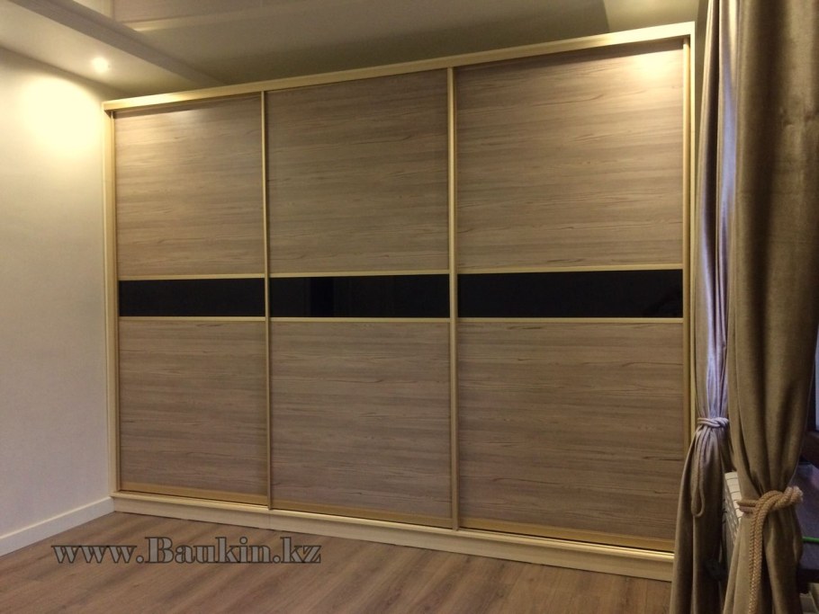 Двери купе ЛДСП С золотым профилем