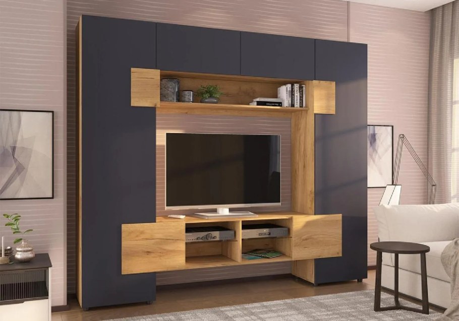 Стенка Ривьера дуб крафт