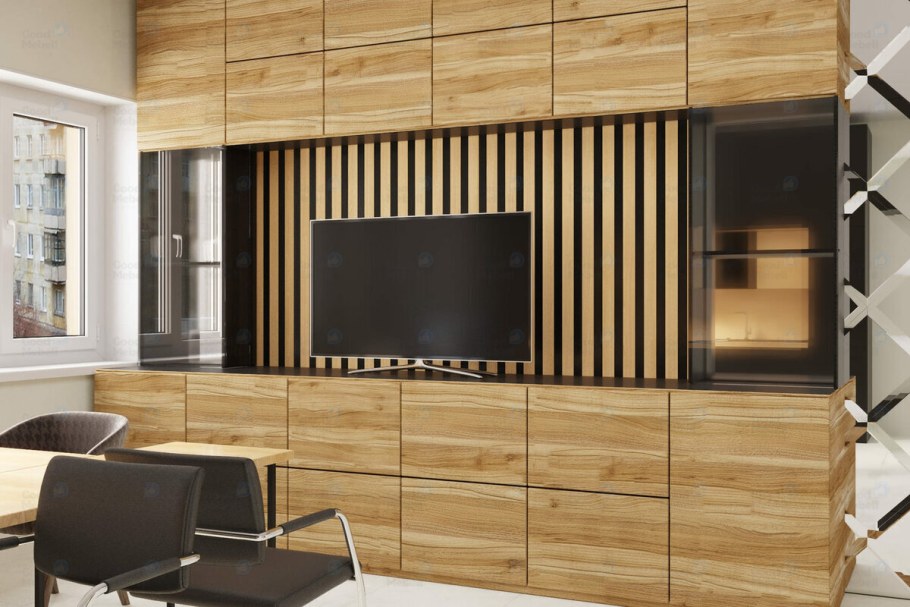 Шпон зебрано мебель