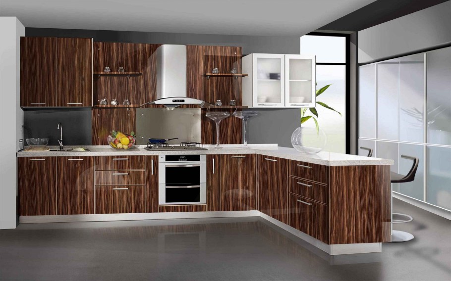 Кухонный гарнитур шпон