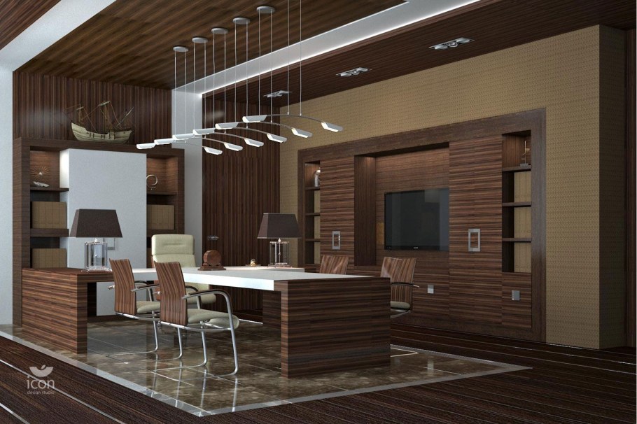 Дизайн студии зебрано