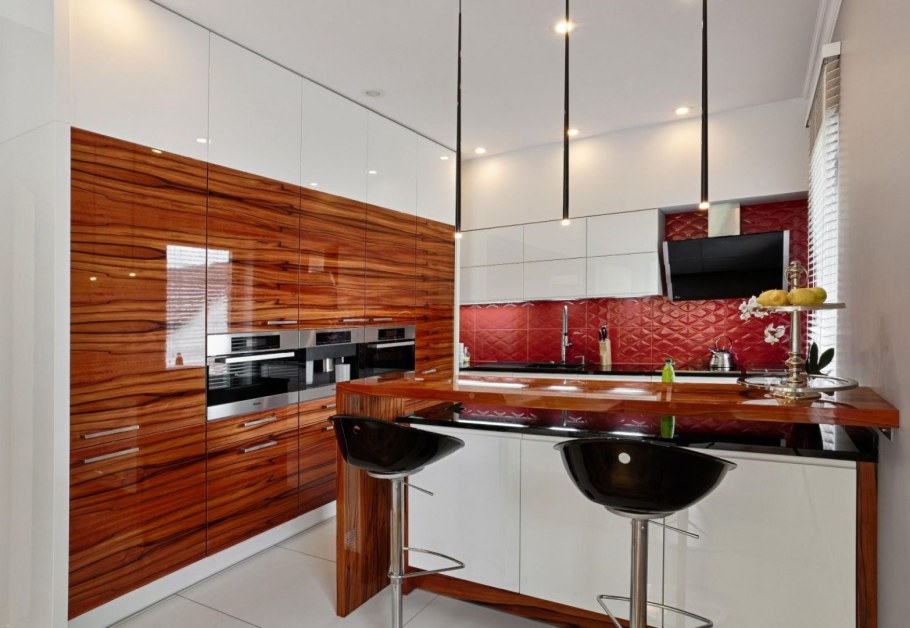 Кухня зебрано Эбен