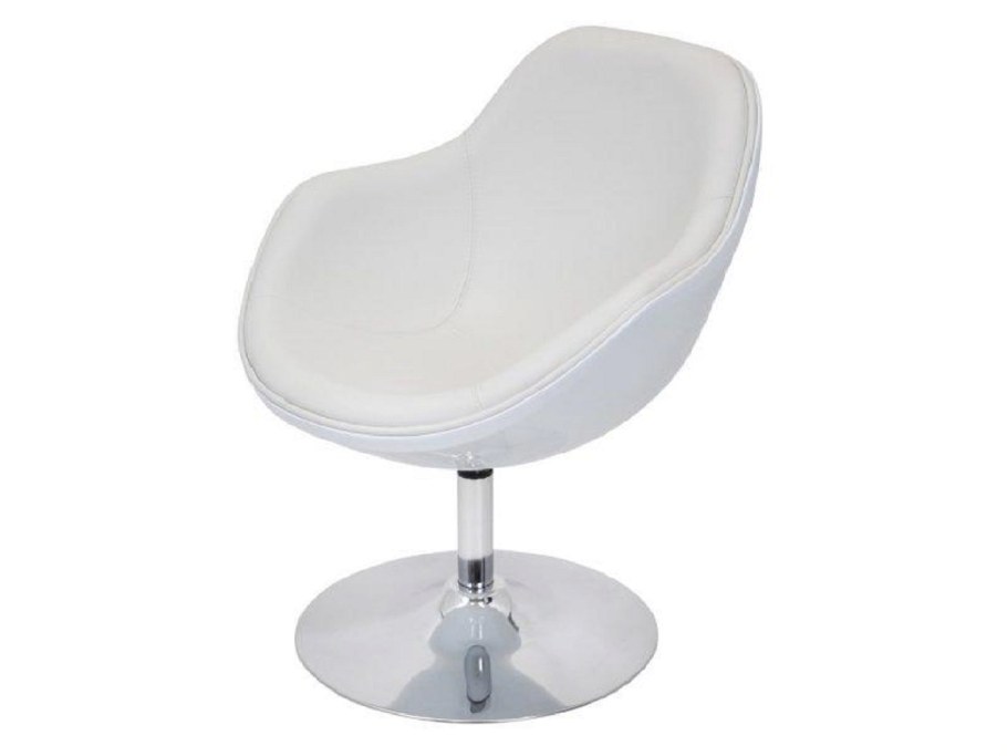 Кресло белое вращающееся