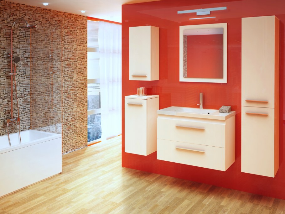 Яркая мебель для ванной