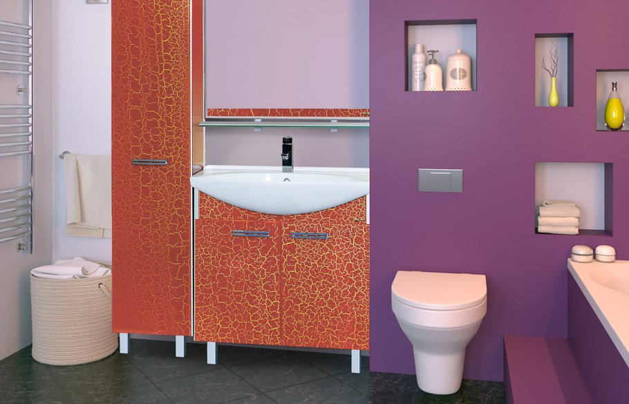 Джулия - 65 тумба прямая краколет красный