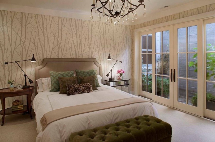 Дизайнерские обои в спальню