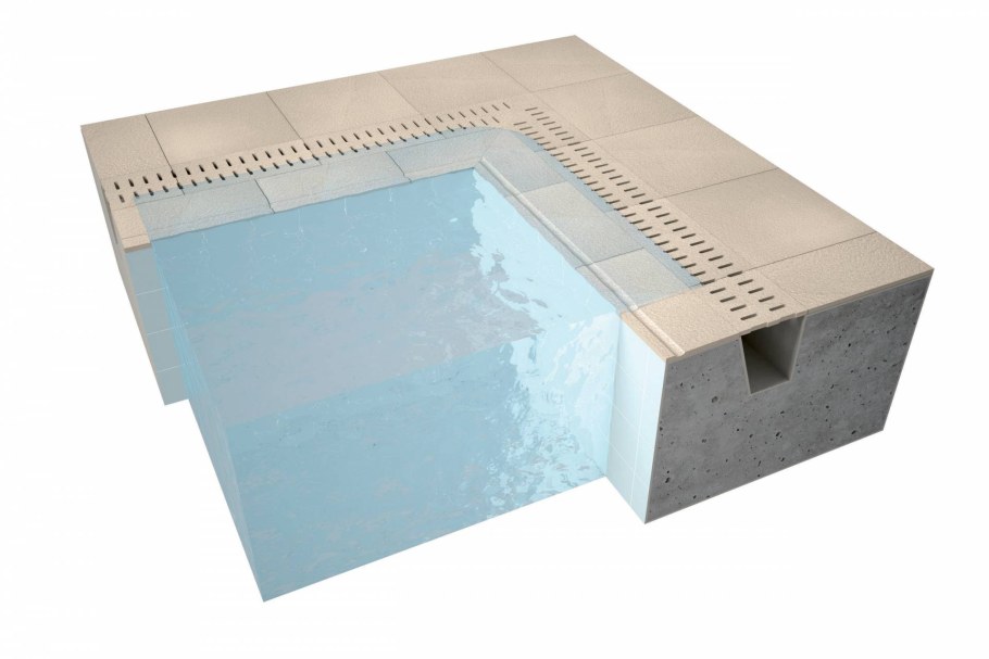 Переливной лоток бассейна Италон