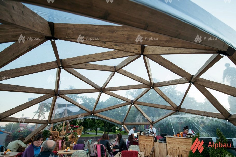 Деревянный шатер Alpbau Квадросфера
