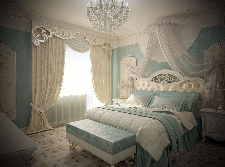 Шторы в стиле Барокко для спальни