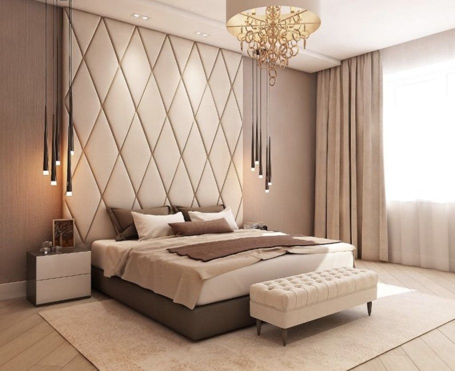 Мягкие стеновые панели для спальни
