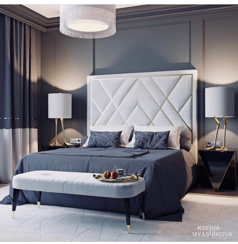 Современный арт деко спальня