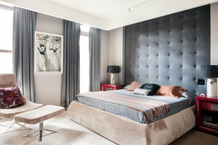 Мягкие настенные панели в спальню