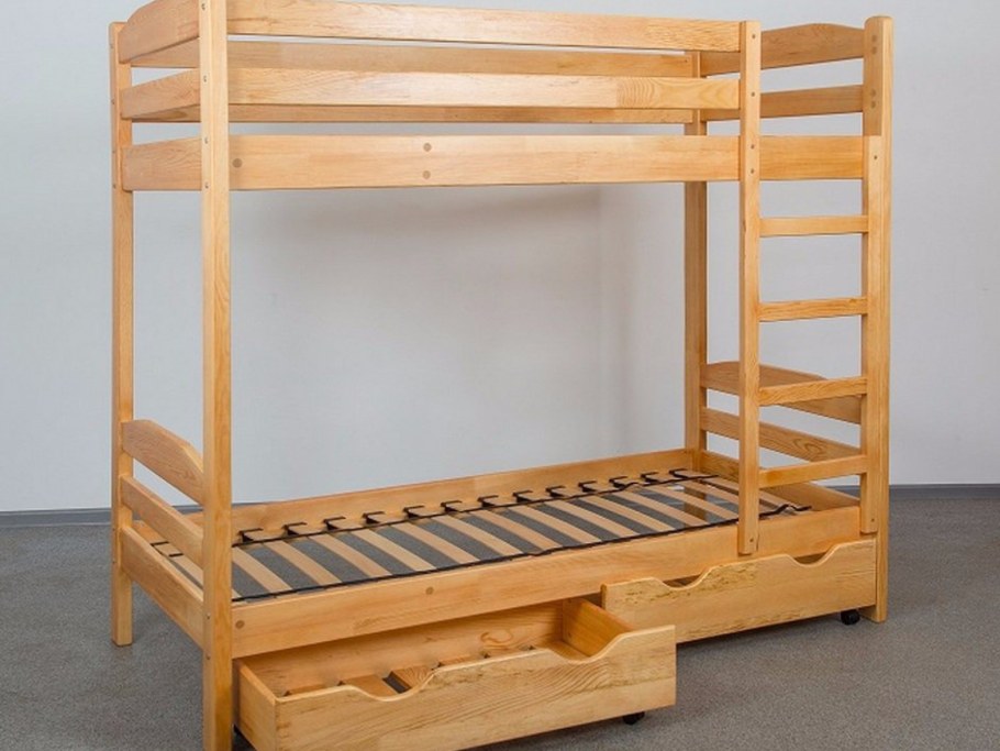 Двухъярусная кровать массив Пирус