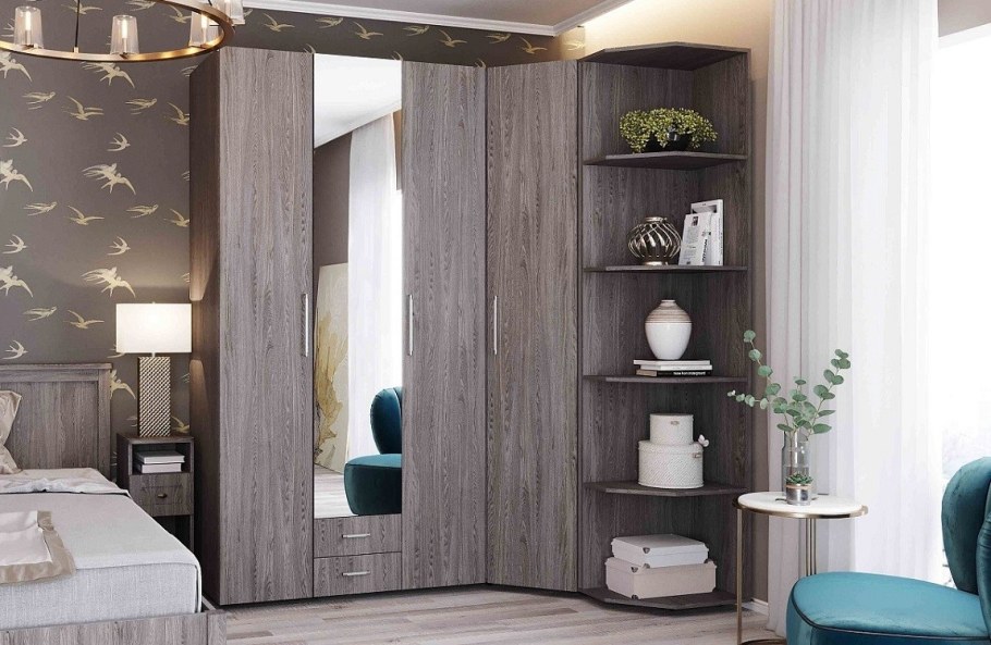 Монако 156 шкаф угловой, ясень Анкор темный