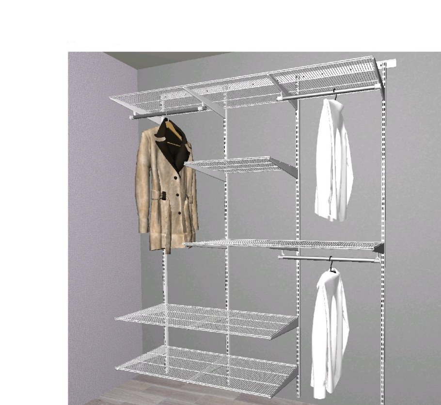 Модульная гардеробная система Elfa