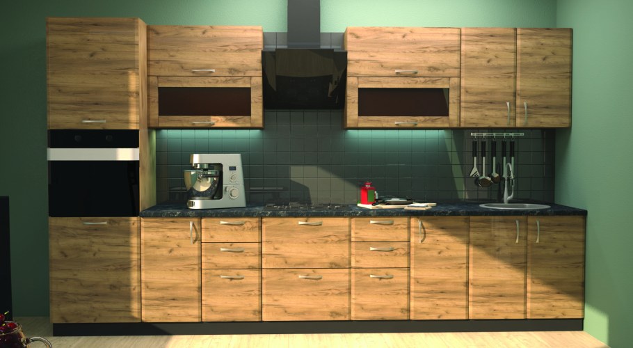 Кухни дуб золотой Кроношпан