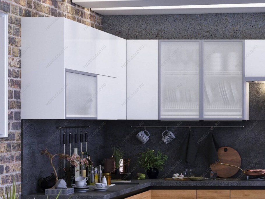 Дуб Шервуд белый кухня