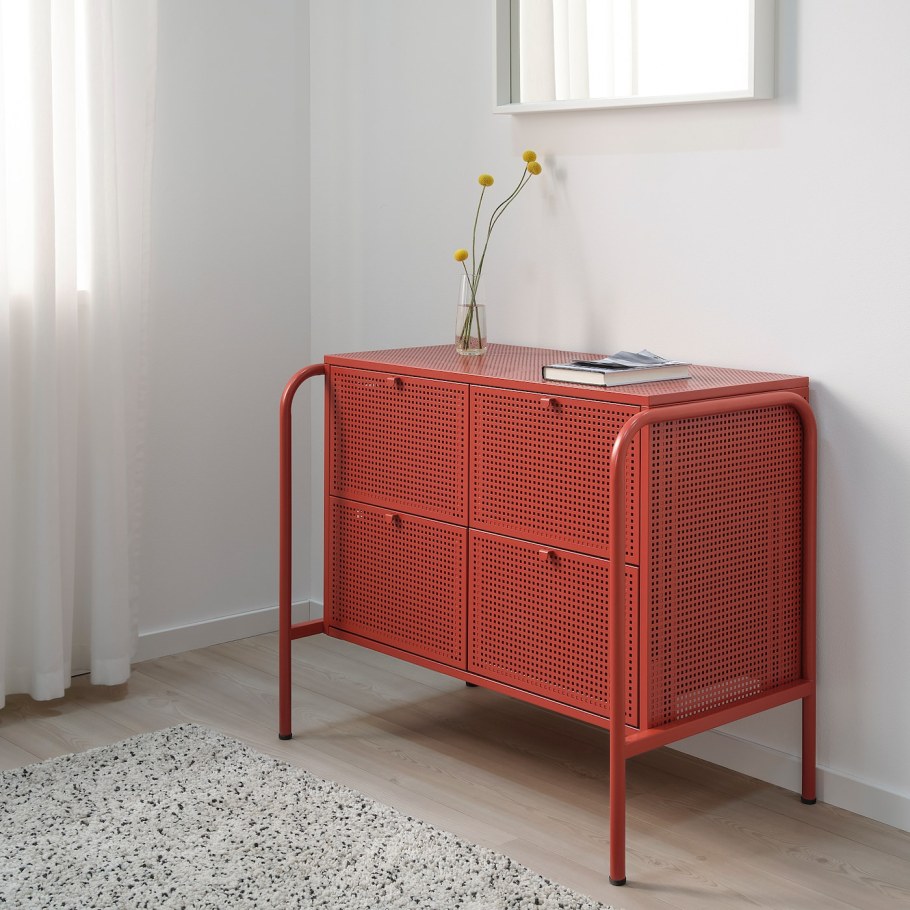 Nikkeby Никкеби комод с 4 ящиками, красный84x70 см