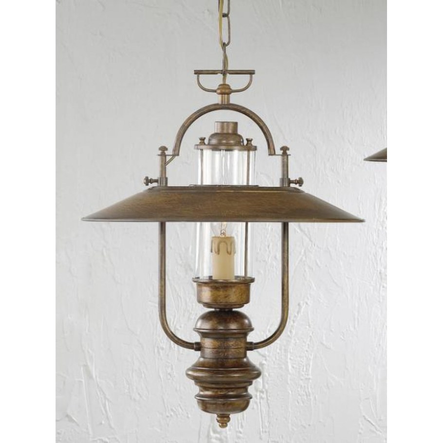 Подвесной светильник Lustrarte 287-1222 матовая латунь антик