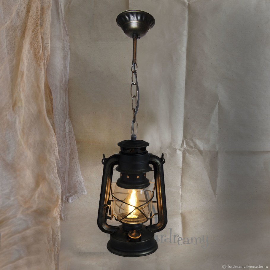 Потолочный светильник керосиновая лампа , e27,