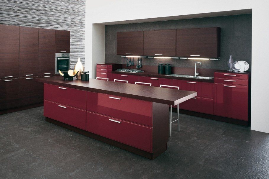 Кухня лазурит марсала