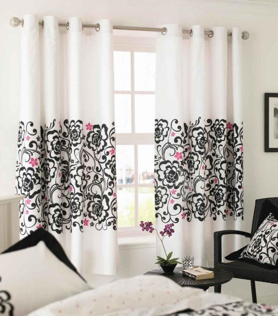 Черно белые шторы